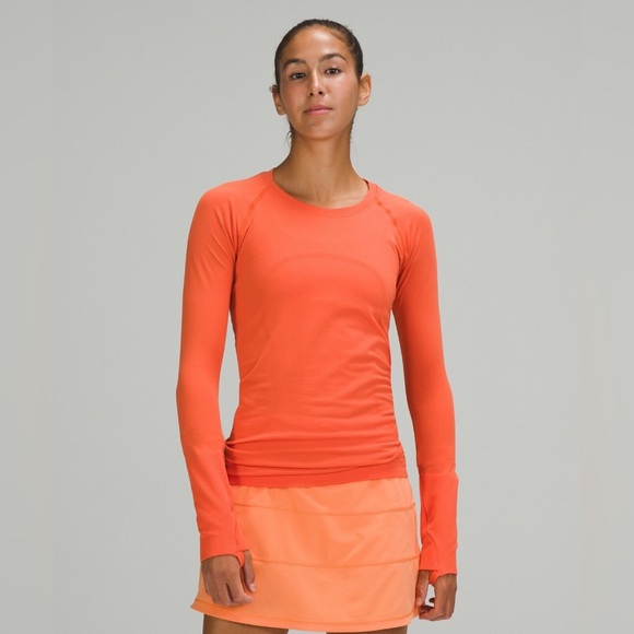 Lululemon Swiftly Tech Long Sleeve- “Warm Coral” Size 8 - Picture 1 of 3